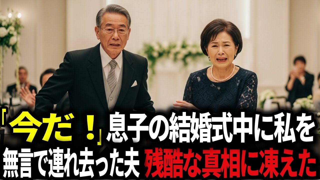 「やめだ！」息子の結婚式で夫が私の手を引っ張り立ち去りった。