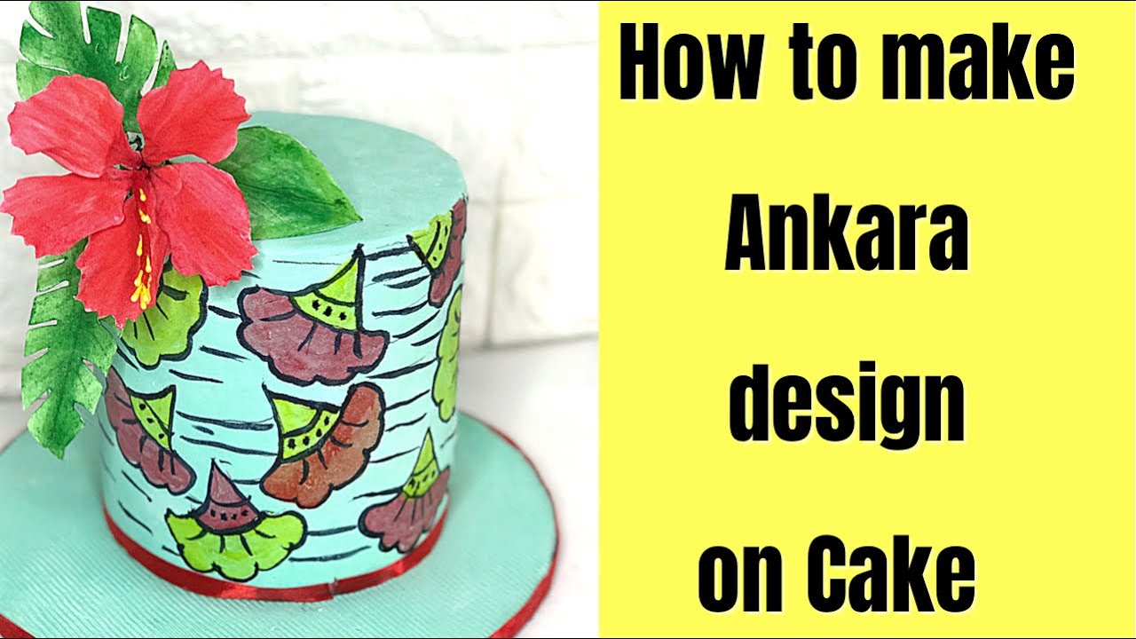 How to PAINT on a FONDANT CAKE Ankara design | PAINTING on FONDANT