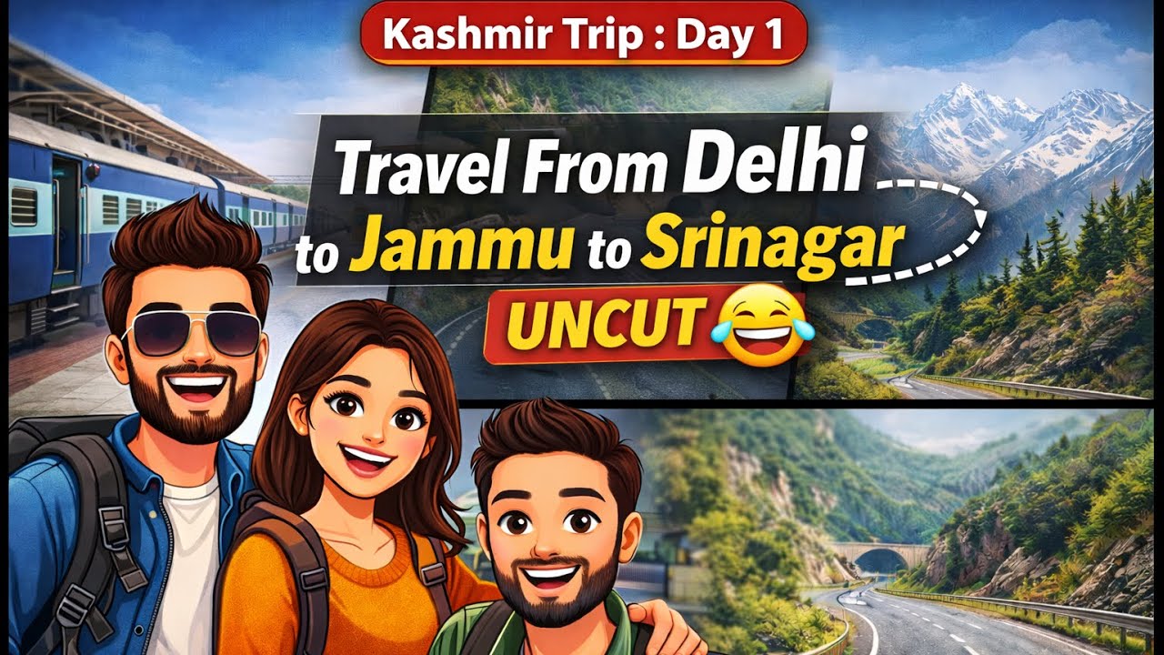 Delhi to Jammu to Srinagar | Kashmir Trip Day 1 | Daily Vlog