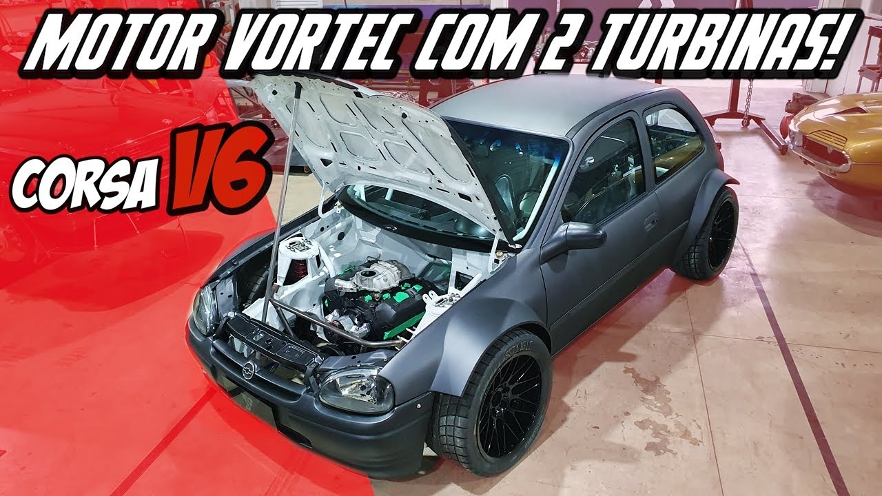 CORSA MOTOR V6 TRAÇÃO TRASEIRA COM 2 TURBOS,  ÚNICO NO MUNDO, FEITO NO BRASIL 7008FILMS