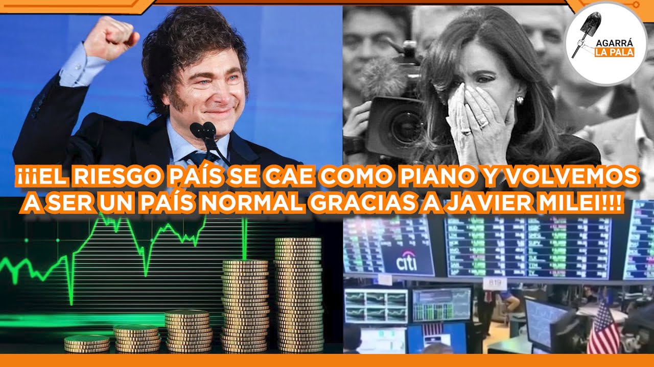 ¡¡¡ARGENTINA VUELVE AL MUNDO!!! EL RIESGO PAÍS SE CAE COMO PIANO COMO NUNCA ANTES GRACIAS A MILEI