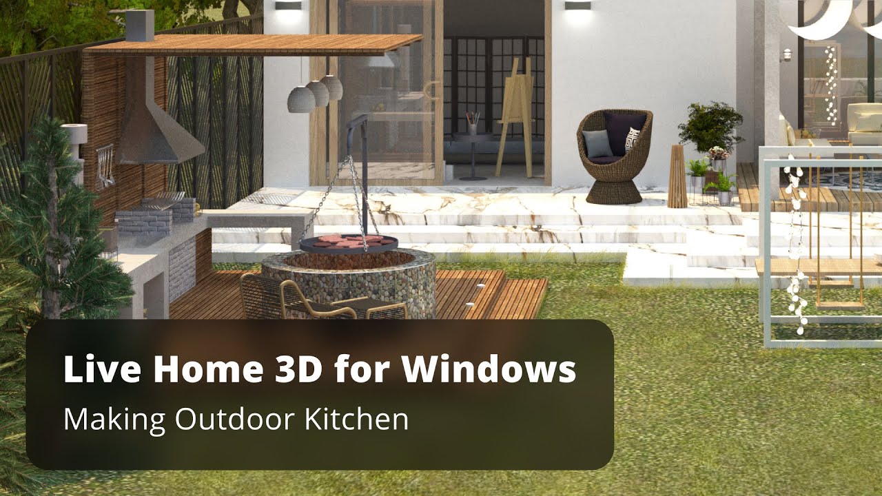 Making Outdoor Kitchen - Live Home 3D for Windows Tutorials