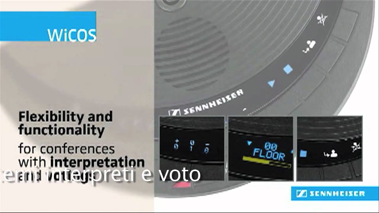 WICOS sistema conferenze wireless di Sennheiser, distribuito da Exhibo Spa