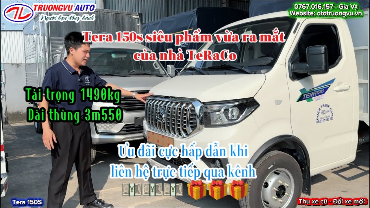 Siêu phẩm mới của nhà Teraco mang tên Tera 150s tải trọng 1 tấn 5 dài thùng lên đến 3m550 cực khủng