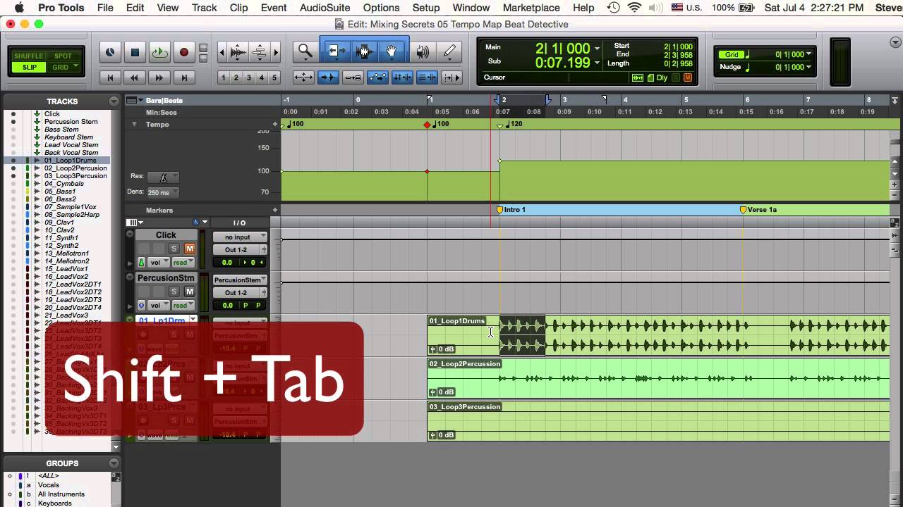 Mixing Secrets Part 5: Tempo Mapping Using Beat Detective 070415