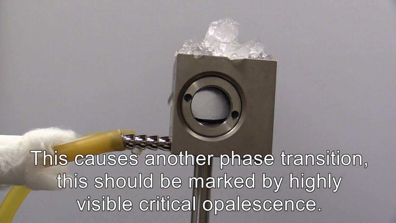 Pressure Chamber for Demonstrating the Critical Temperature and Opalescence