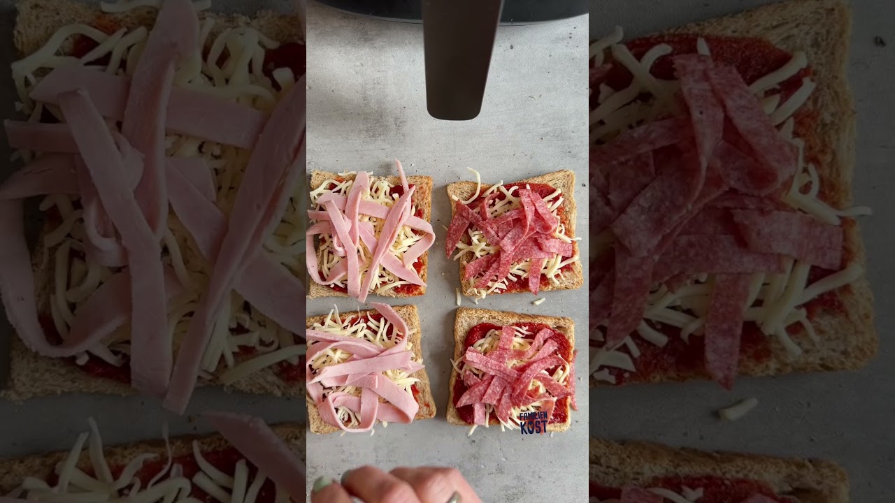 Pizza-Toast aus der Hei&szlig;luftfritteuse - Familienkost Rezept #airfryer