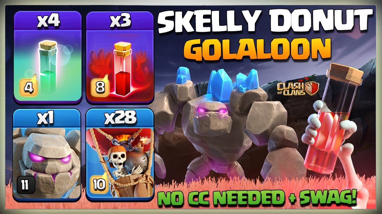 A strategy used only by PRO's! Th14 Skelly Donut | Th14 Skelly Donut Bat LaLo Attack Strategy coc