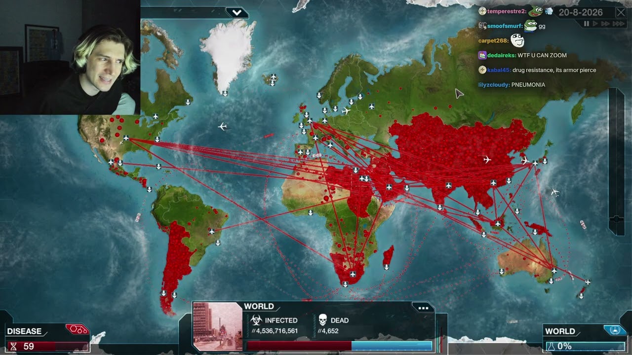 xQc Infects the Planet | PLAGUE INC