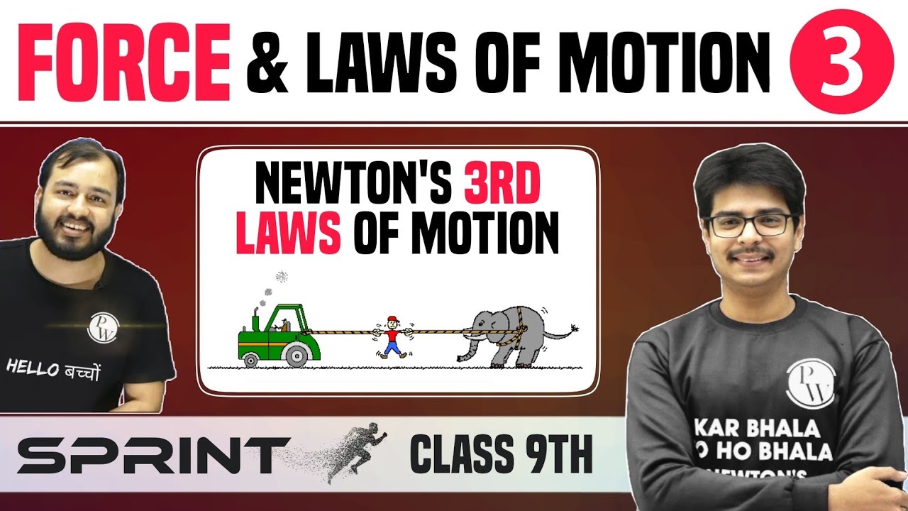 Force and Laws of Motion 03 | Newton's Third Law | Applications of III Law | Class 09 | NCERT