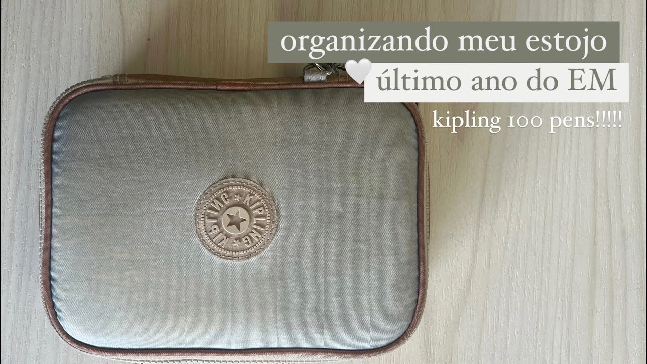 organizando meu estojo da kipling + compras de material escolar 2025 | terceiro ano do ensino médio