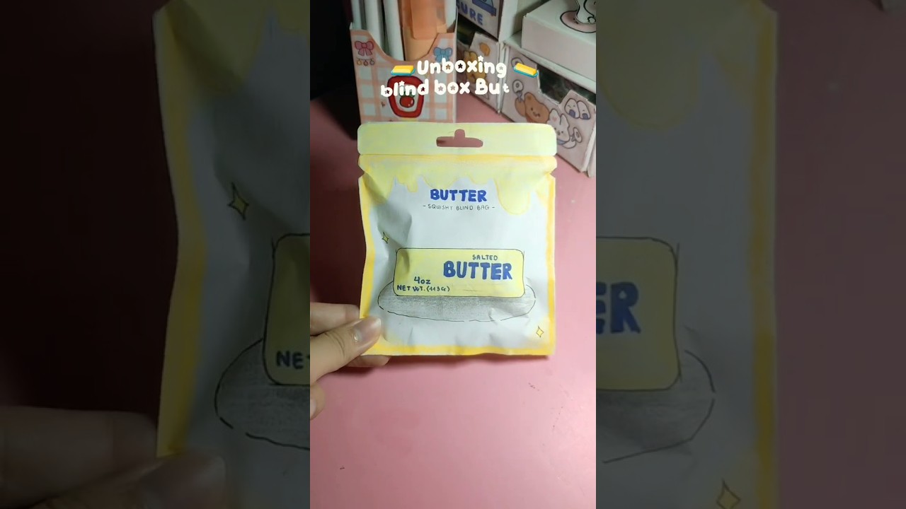 🧈Распаковка закрытой коробки с мягкой игрушкой в ​​виде масла 🧈✨cre:Yt #unboxing #diy #buttersqui...