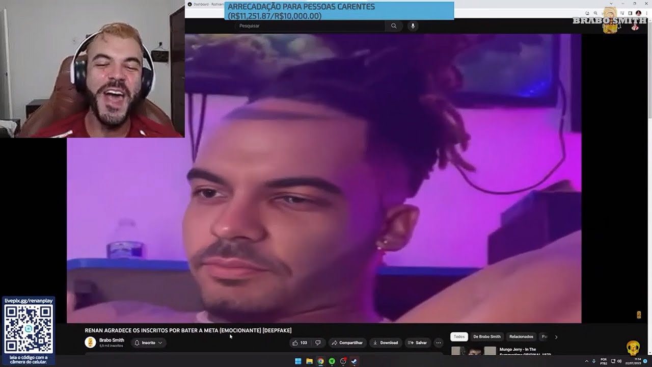 RENAN REAGINDO AO DEEPFAKE KKKKKKKKKKKKKKKKKKKKKKKKKKKKKK