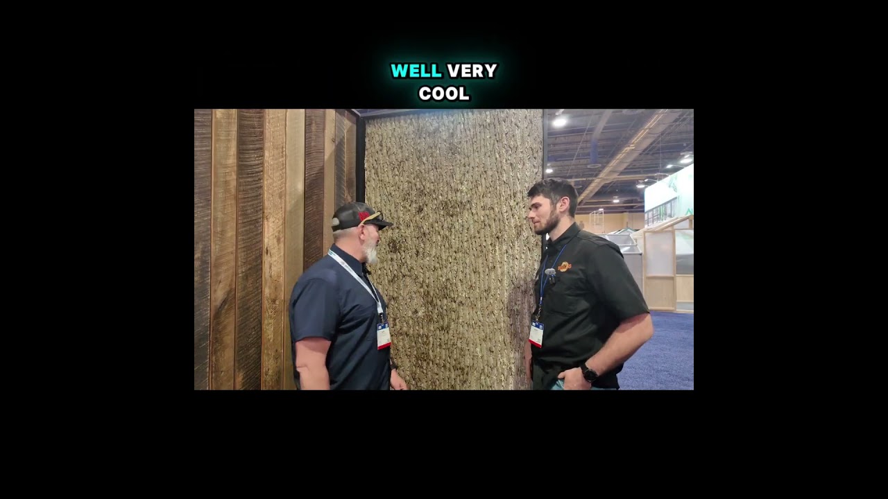 Bark siding? This is incredibly beautiful natural siding.  Barkclad booth visit during IBS 2025.
