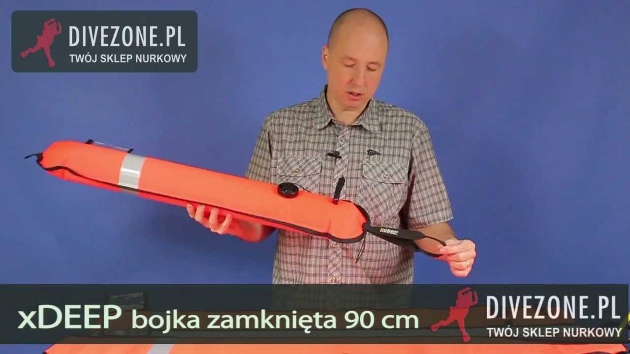 Bojka dekompresyjna xDEEP 90cm - kompaktowa, ale bardzo dobrze widoczna