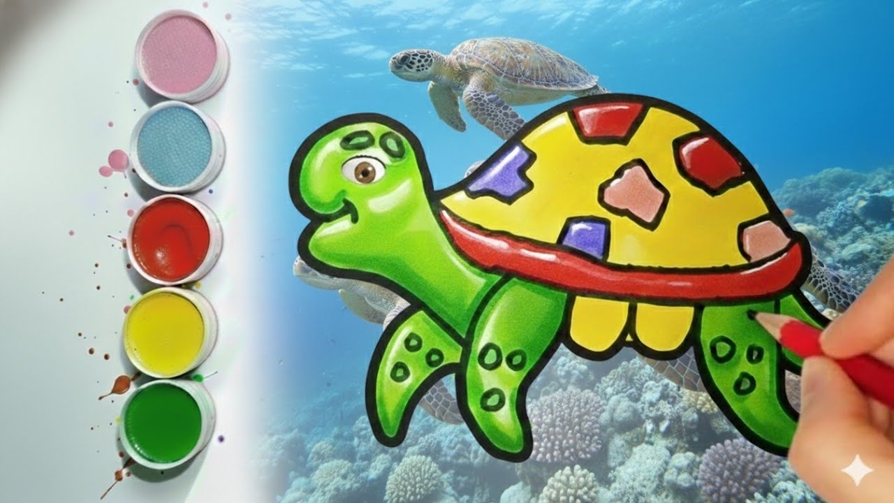 Arabian Sea Turtle viral Drawing | Quick & Easy