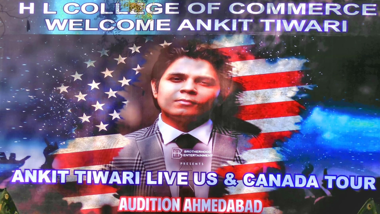 Ankit Tiwari live - US Canada tour Audition Ahmedabad - H.L.College of Commerce