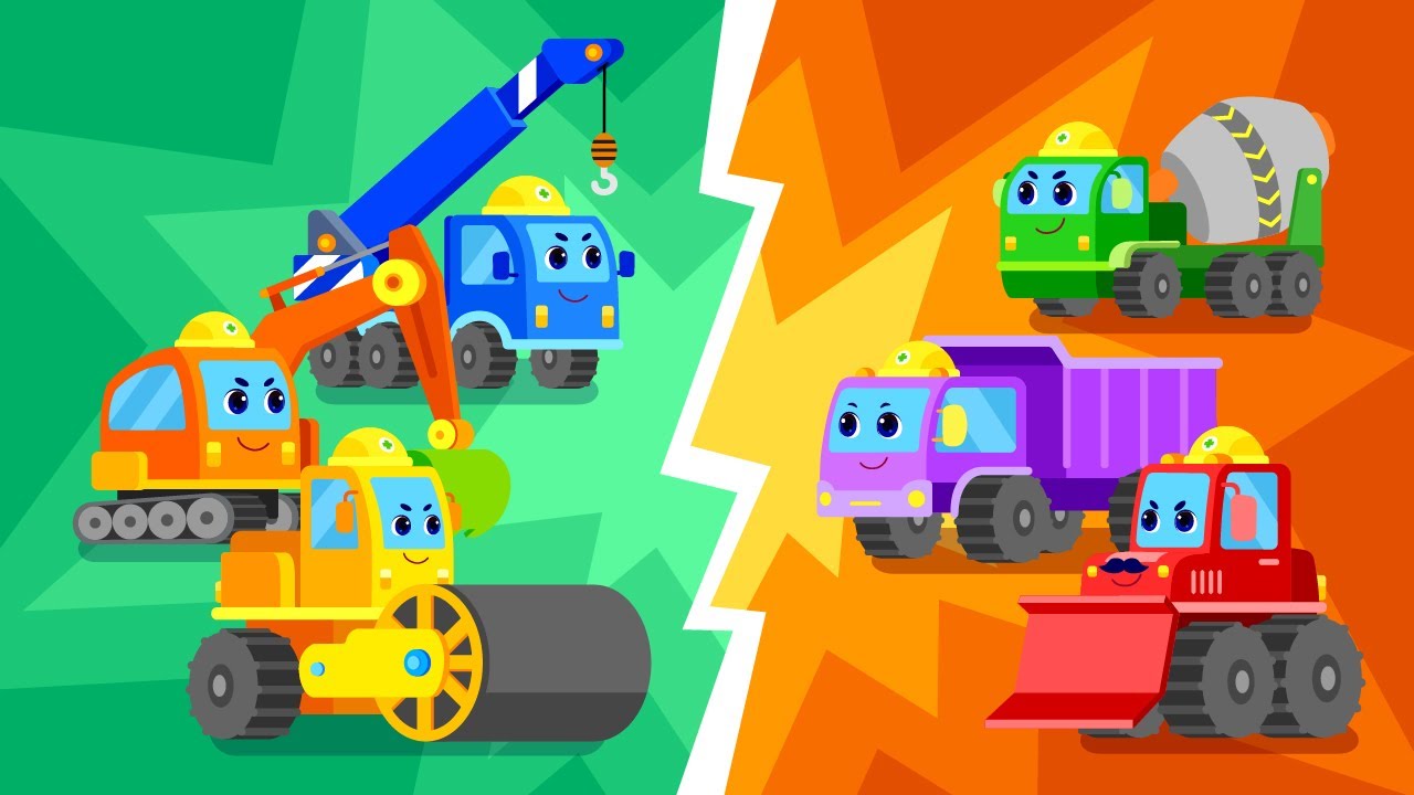 중장비송 | 인기동요 | 어린이동요 | 천하장사 중장비차