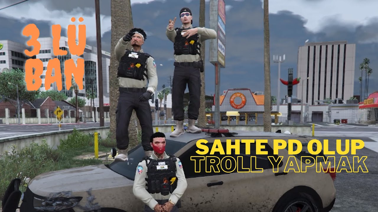 SAHTE PD OLUP OYUNCULARI TROLLEMEK ! (Fivem Troll)