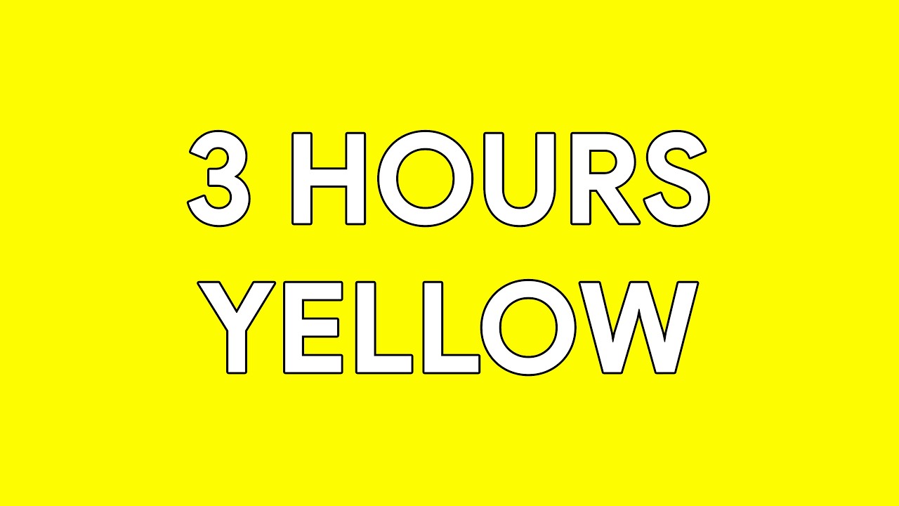 Yellow Screen 3 Hours [4K]