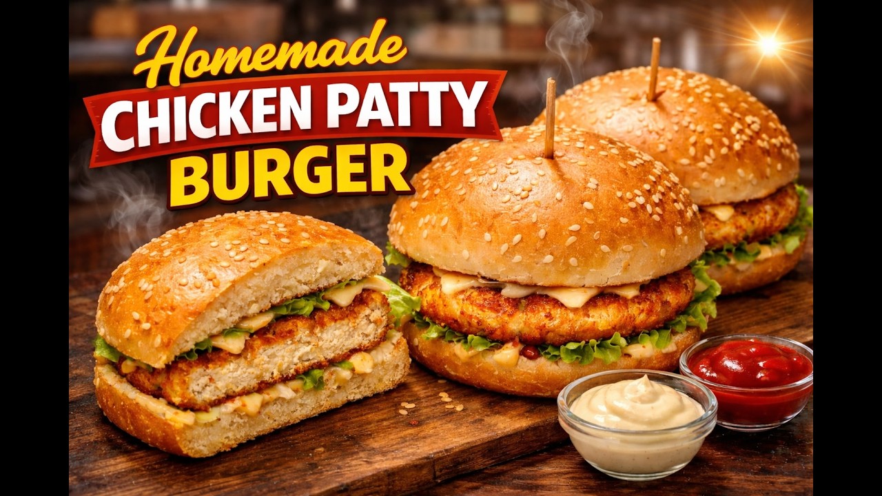 Crispy Homemade Chicken Patty Burger | Easy To Make At Home! | Season 6 Ep 22 By #SFBF