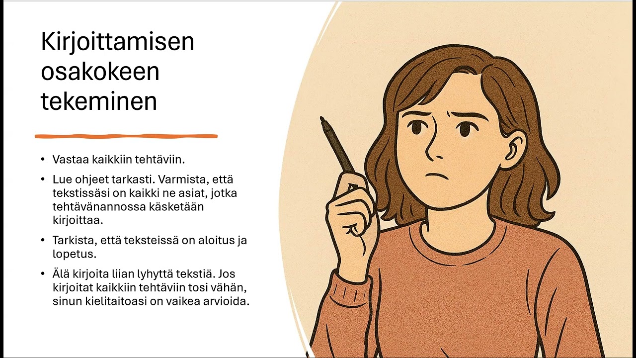 YKI-treenit, kirjoittamisen osakoe