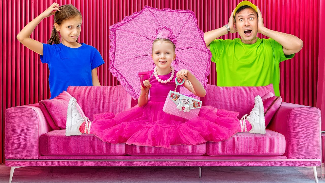 💕 Розовый челлендж! Стефи меняет всё на один цвет 🌸