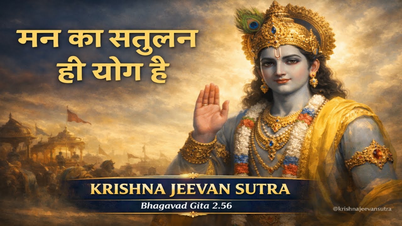 सुख-दुख में सम रहो – यही असली ताक़त है | Bhagavad Gita 2.56 | Krishna on Emotional Balance