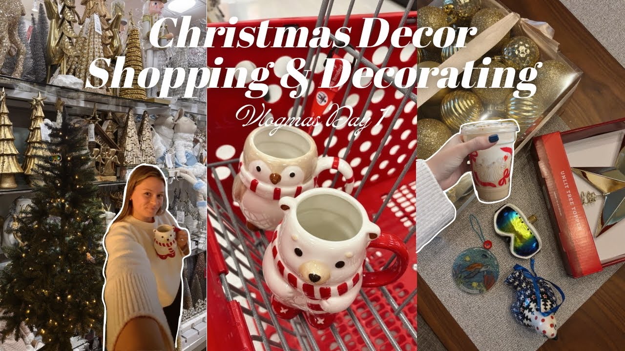 ПОКУПКА РОЖДЕСТВЕНСКОГО ДЕКОРА + УКРАШАЙТЕ ВМЕСТЕ (при участии Homegoods и Target) | Vlogmas, ден...