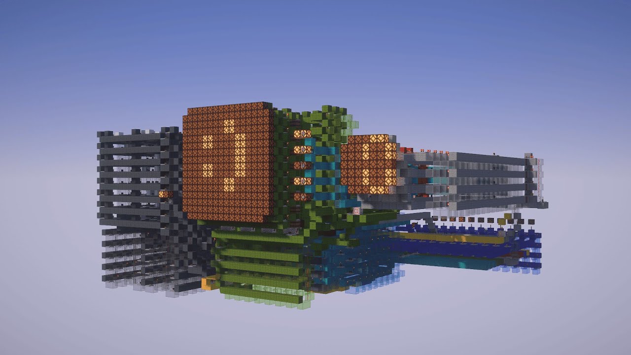 LightCORE - a Working 4 Bit Minecraft Redstone Computer