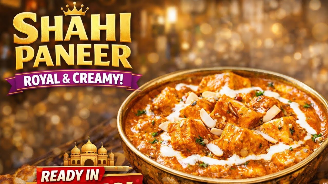 Shahi Paneer 👑 | Creamy & Royal Restaurant Style in 6 minutes 🤤
