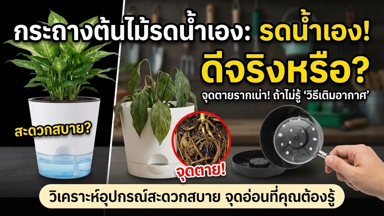 กระถางอุบาทว์แบบอัตโนมัติจริงหรือ? ข้อบกพร่องที่ทำให้รากเน่าและวิธีแก้