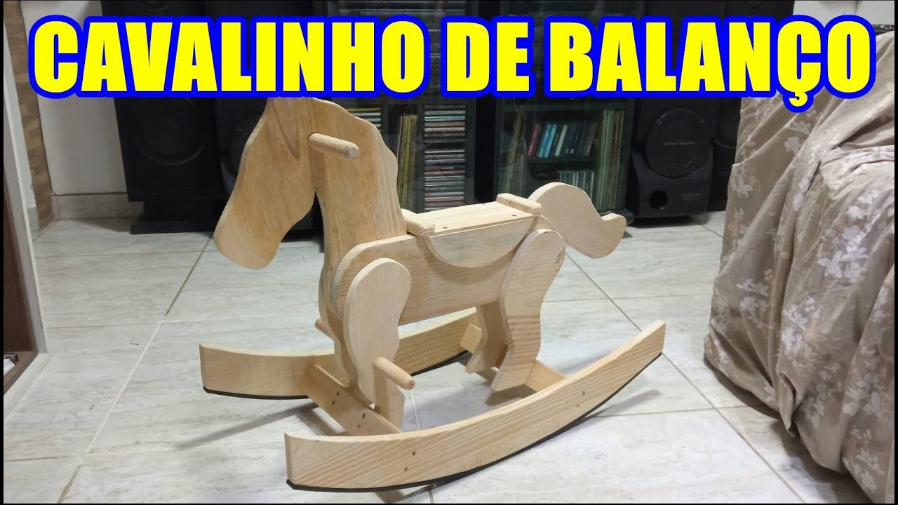 Como fazer cavalo de balanço de madeira de pinus,