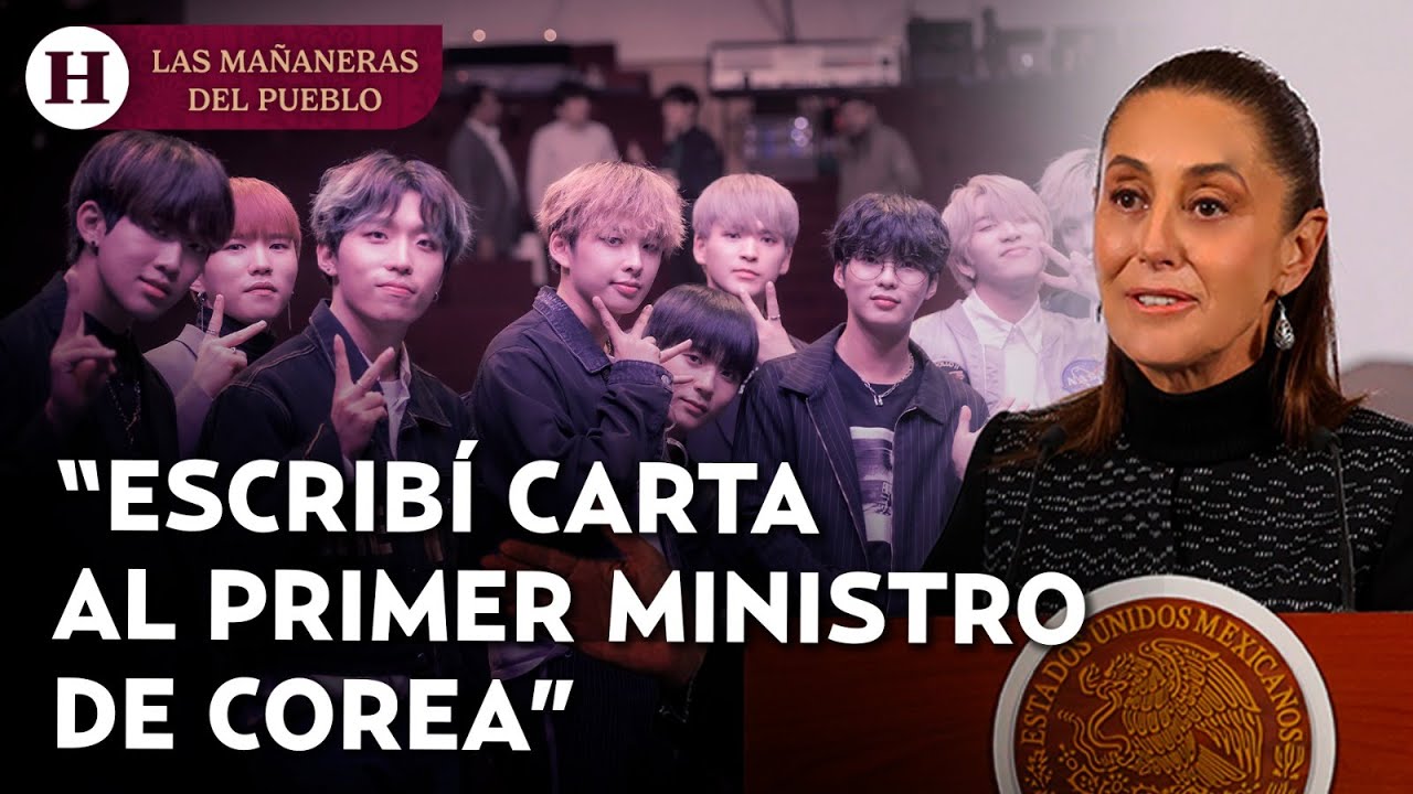 Resumen Mañanera 26 de enero: Claudia Sheinbaum pide más conciertos de BTS a Corea del Sur