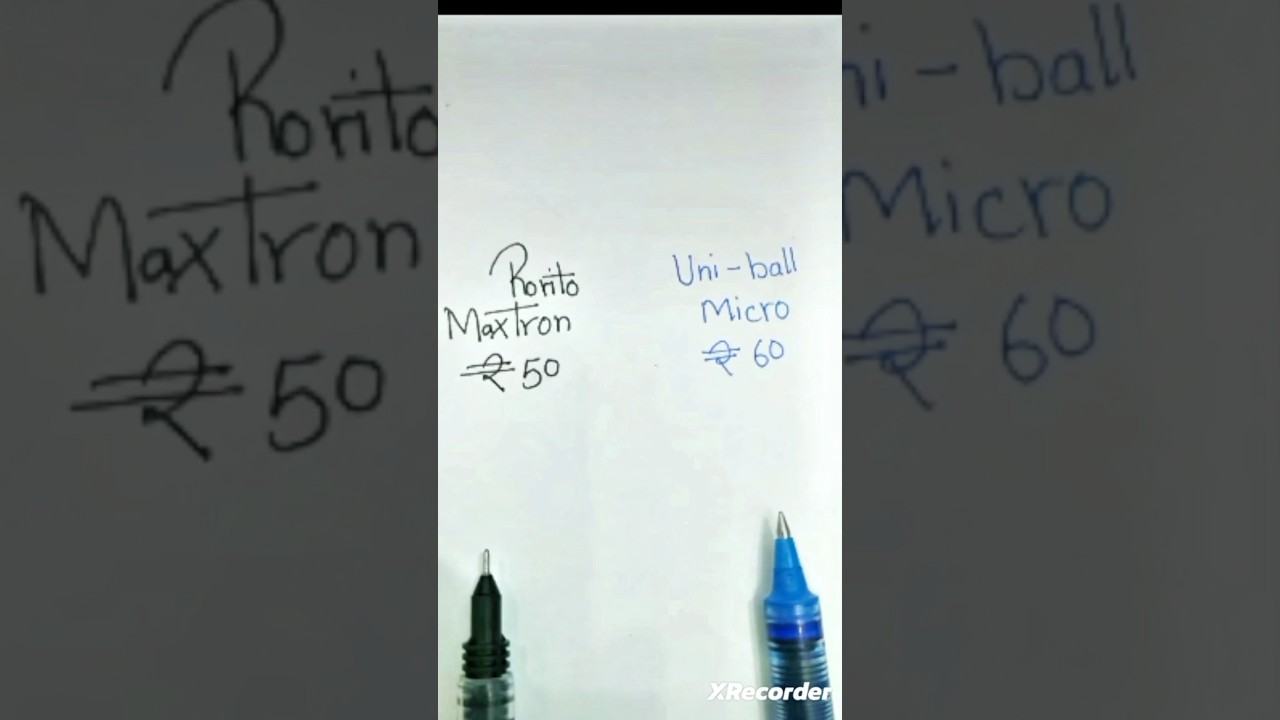 Uniball eye micro vs maxtron pen 