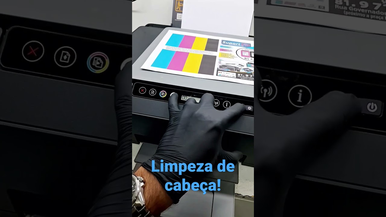 Limpeza de cabe&ccedil;a impressora HP Smart Tank.#shorts #impressora #hp