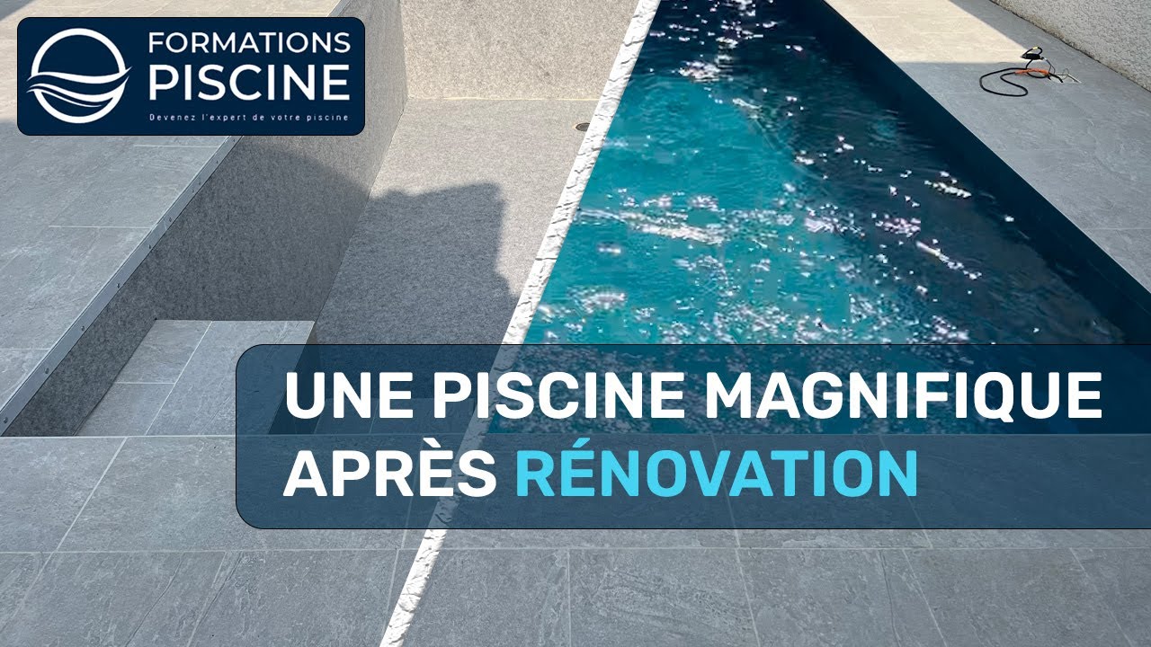 Une RENOVATION piscine magnifique suite fuite piscine carrelée