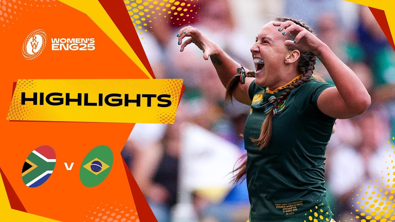 Springboks Women break 11 year curse! | South Africa v Brazil | Rugby World Cup 2025 | Highlights