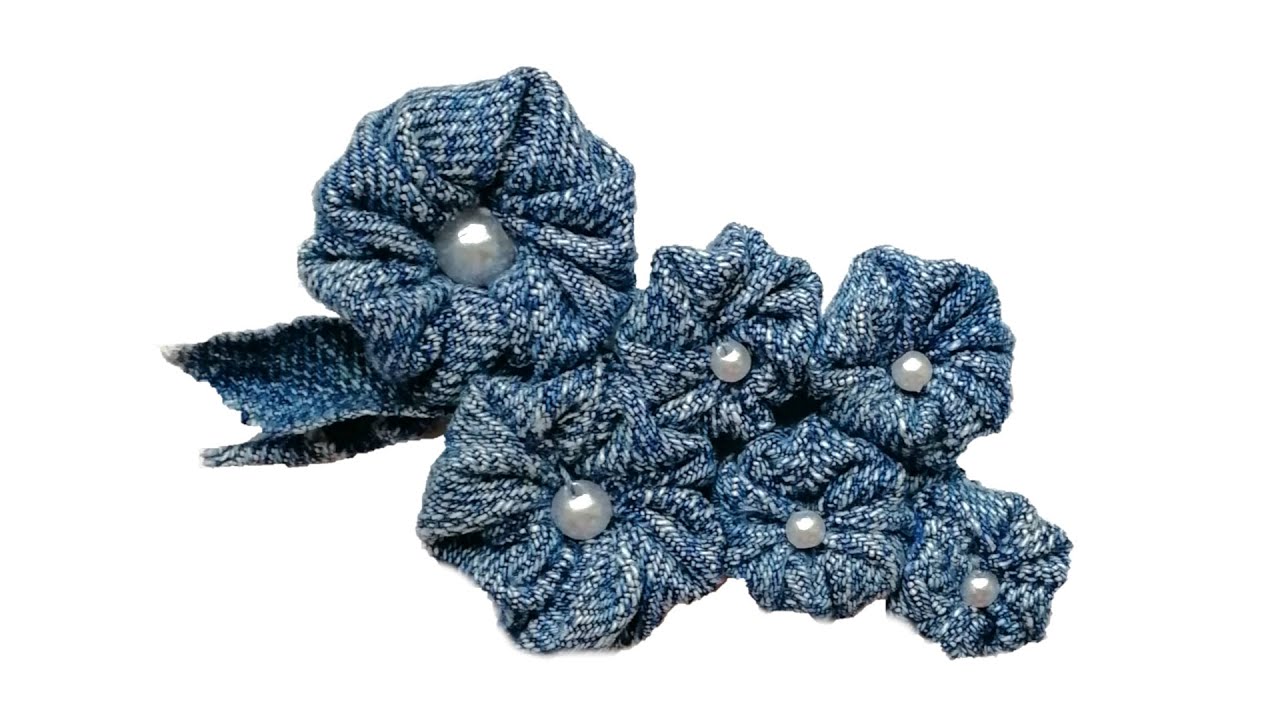 Цветок из ткани. Мастер класс | Flower made of fabric. DIY| Flor hecha de tela. Clase magistral