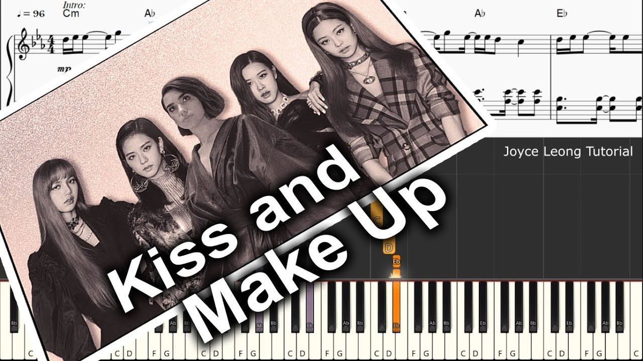 Dua Lipa & BLACKPINK - Kiss and Make Up (Piano Tutorial & Sheets)