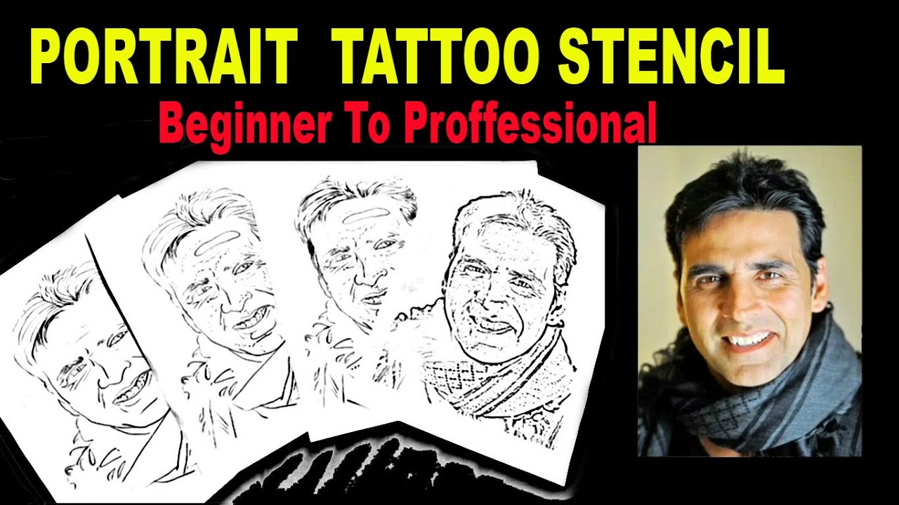 Portrait  Tattoo Stencil  ||  Beginner to Professional || Hindi