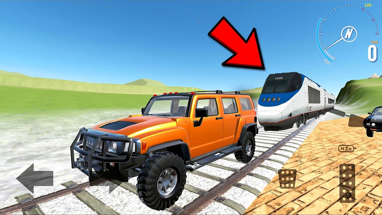 Real Drive 9: Train Crash Simulator - Cars Driving on the Tracks - Android gameplay