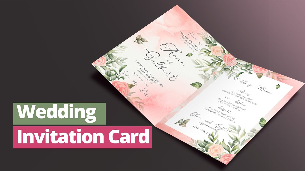 Jinsi ya ku design Wedding invitation card ndani ya Photoshop