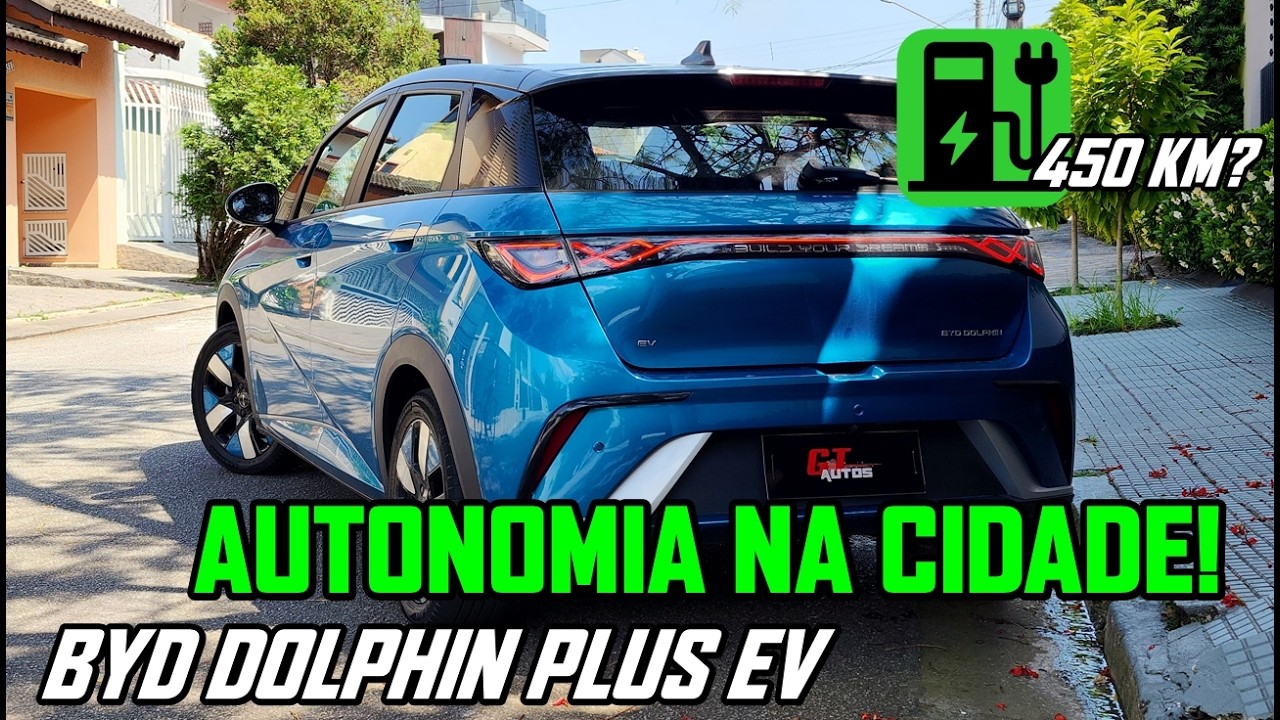 BYD Dolphin Plus elétrico passa dos 450 km de autonomia na cidade? Teste de consumo real!