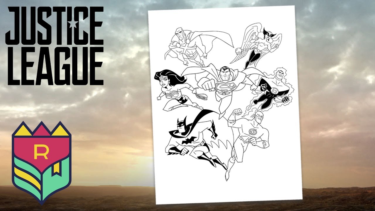 Coloring Justice League - All Together Coloring Book & Pages