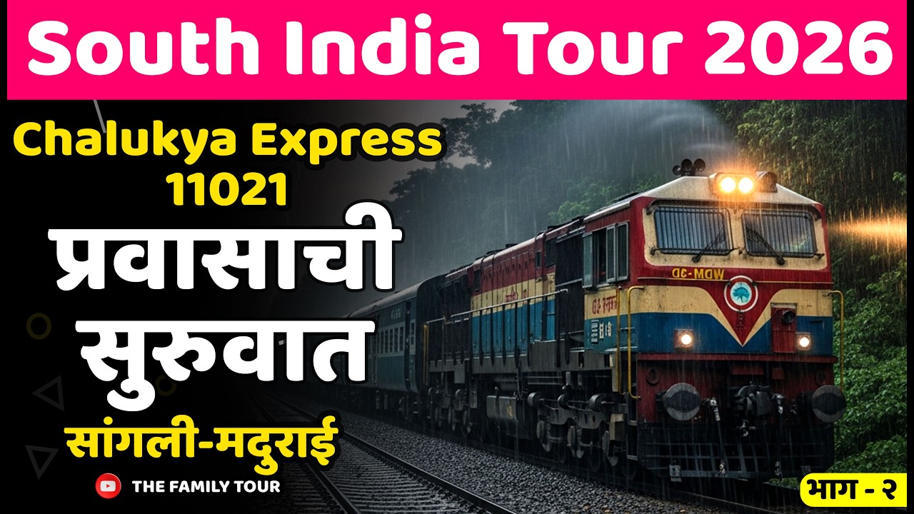 South India 2026 | चालुक्य एक्सप्रेस 11021 | दादर-मदुराई | भाग - २ | #train #southindia #railway