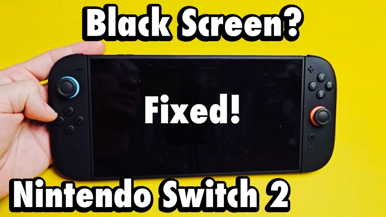 Nintendo Switch 2: как исправить ЧЕРНЫЙ ЭКРАН (экран не включается?)