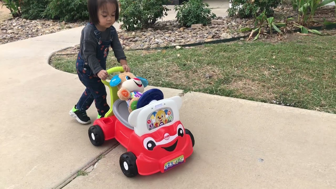 Walking my fisher-price Puppy Toy