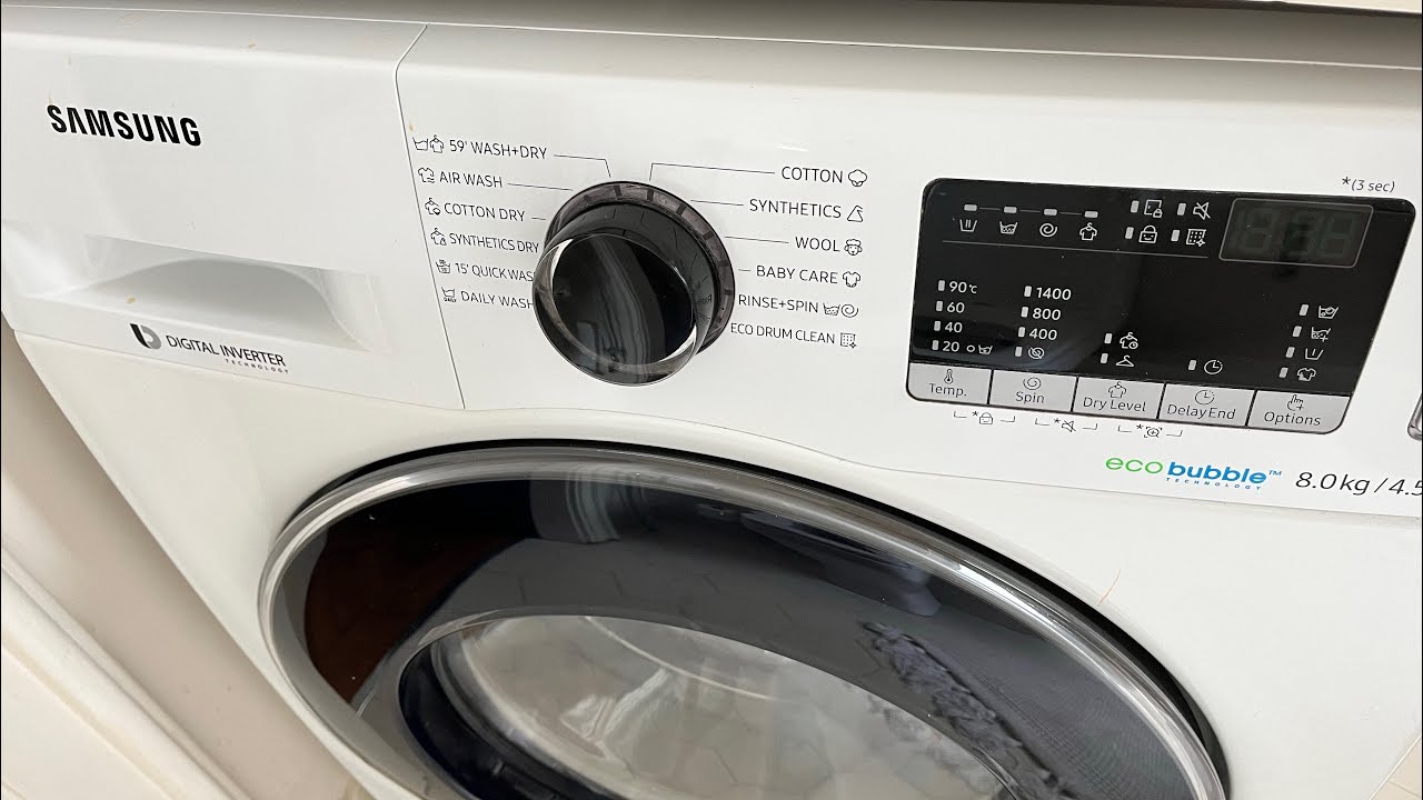 Samsung ECOBUBBLE - mașina de spălat rufe cu uscător. Avantaje și dezavantaje