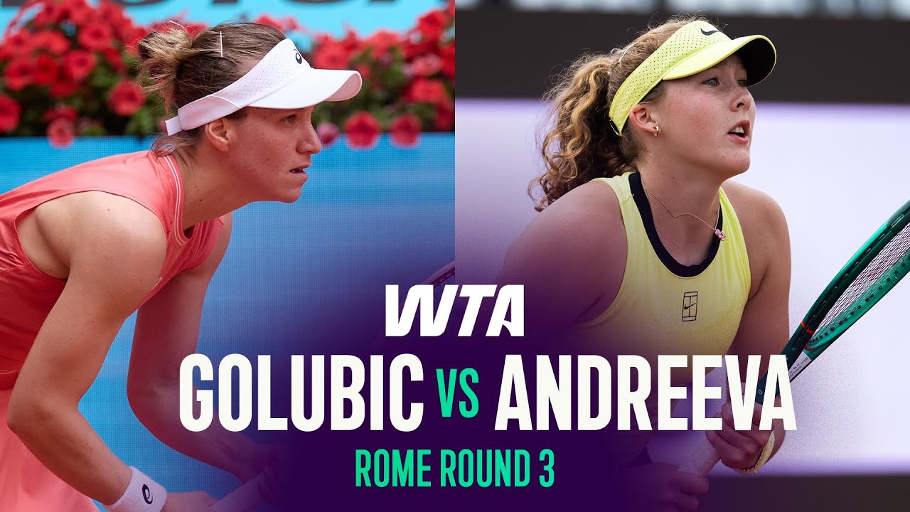 Виктория Голубич против Мирры Андреевой | 3-й раунд турнира WTA в Риме, 2026 | Обзор матча